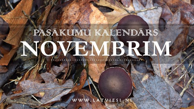 Pasākumu kalendārs novembrim