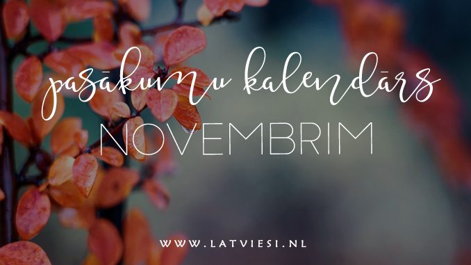 pasākumi novembrī