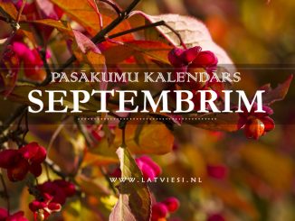 Pasākumu kalendārs septembrim